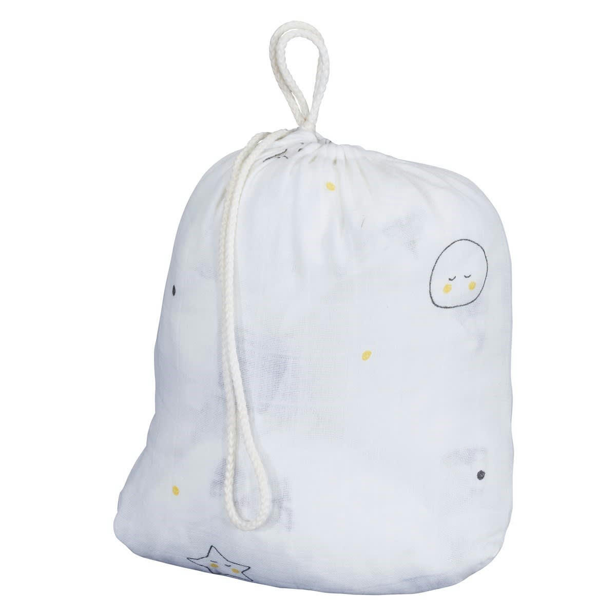 BABYFAN - Draps housse 140x70 cm en coton bio blanc