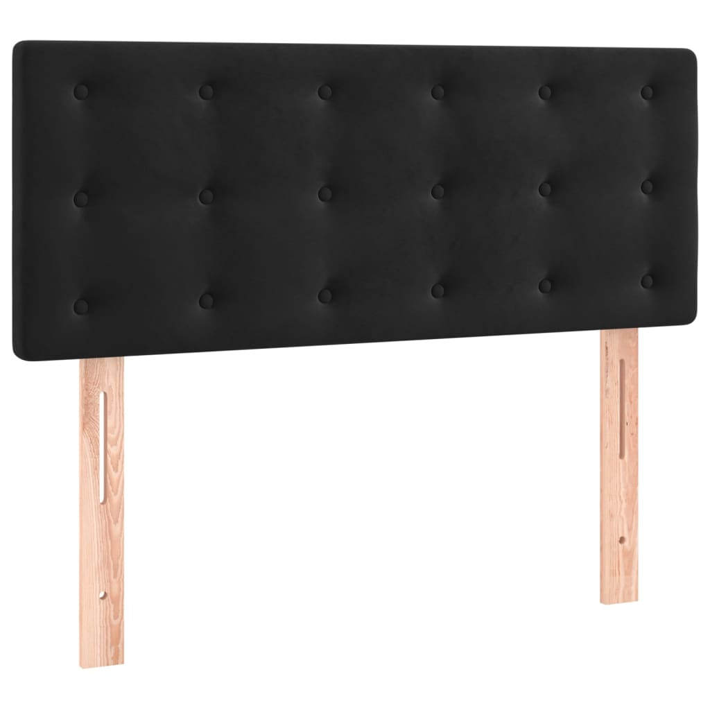 Wezgłowie Czarny 100 cm Aksamit Low vidaXL