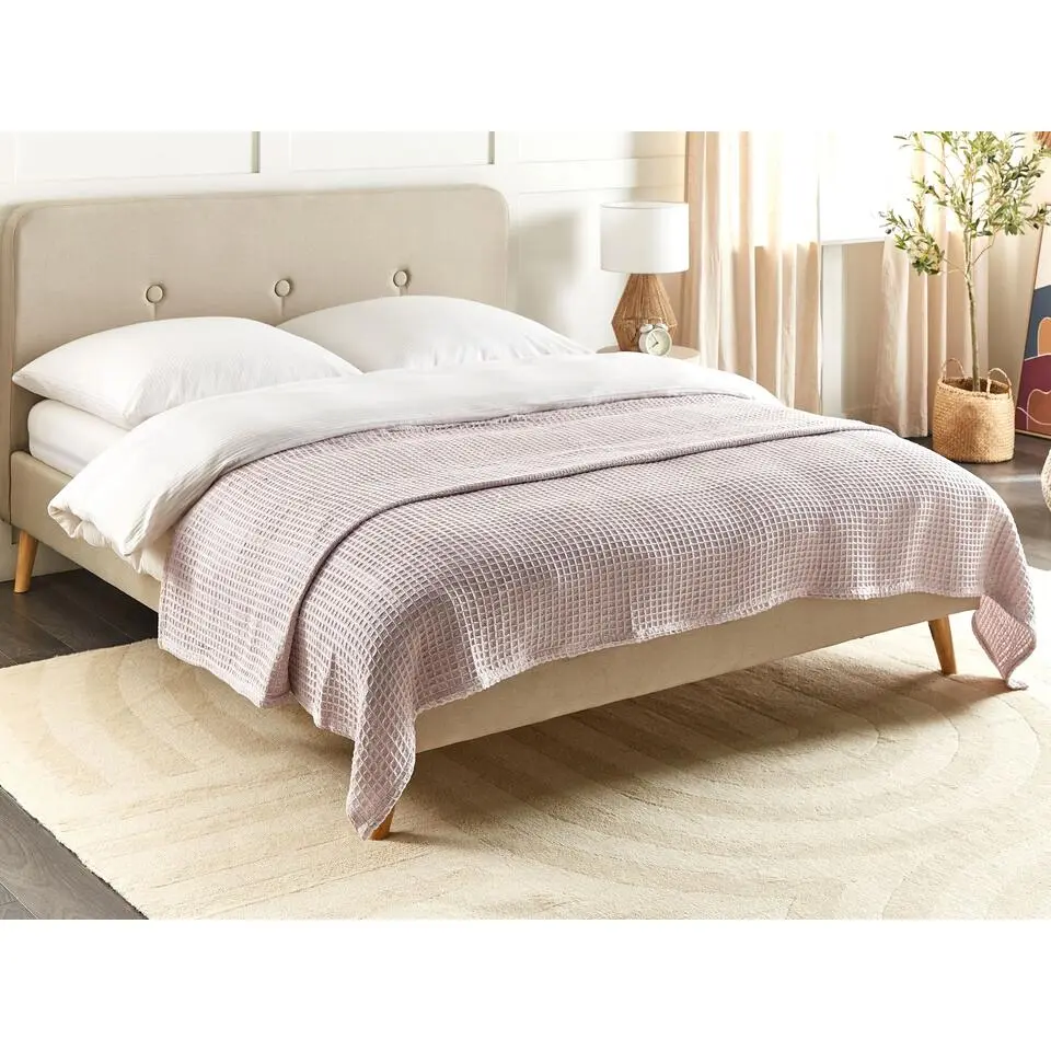 CHAGYL - Bedsprei - Pastelroze - 220 x 240 cm - Katoen