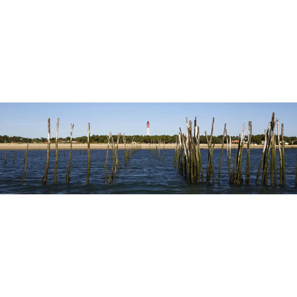 PLAGE - Tableau sur toile arc Cap Ferret 45x135 cm