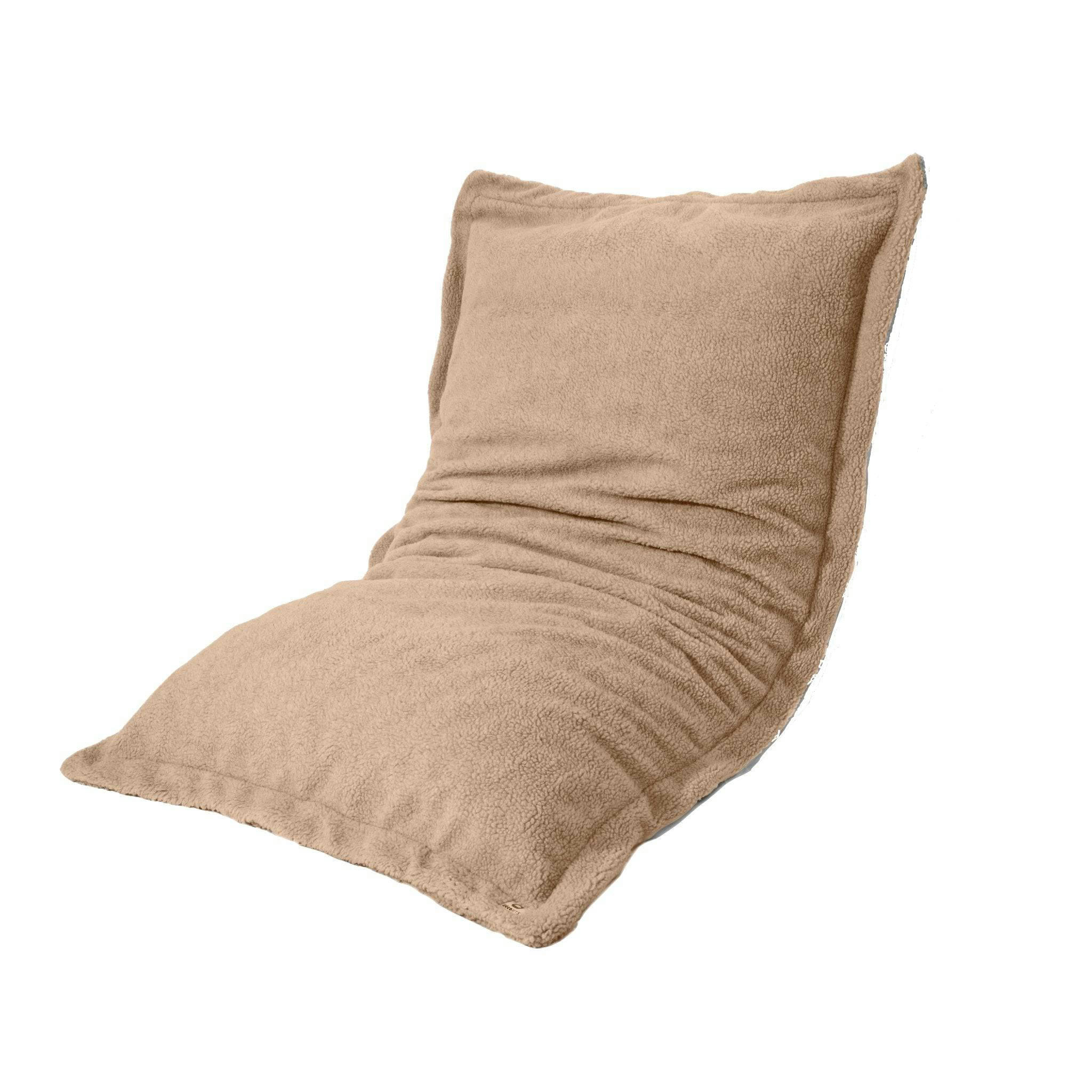 - Pouf Intérieur XL - Housse Sherpa (Effet Mouton) beige