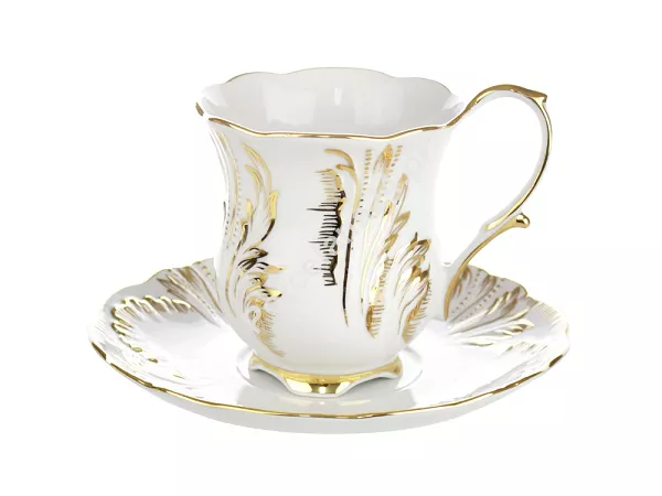 Filiżanka Jubileuszowa ze spodkiem 0,26 L / 16 cm Ćmielów - Rococo Afrodyta C10