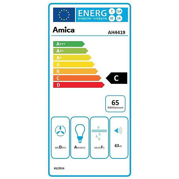 Hotte inclinée - Amica - AH4419 - Inox - 90 cm