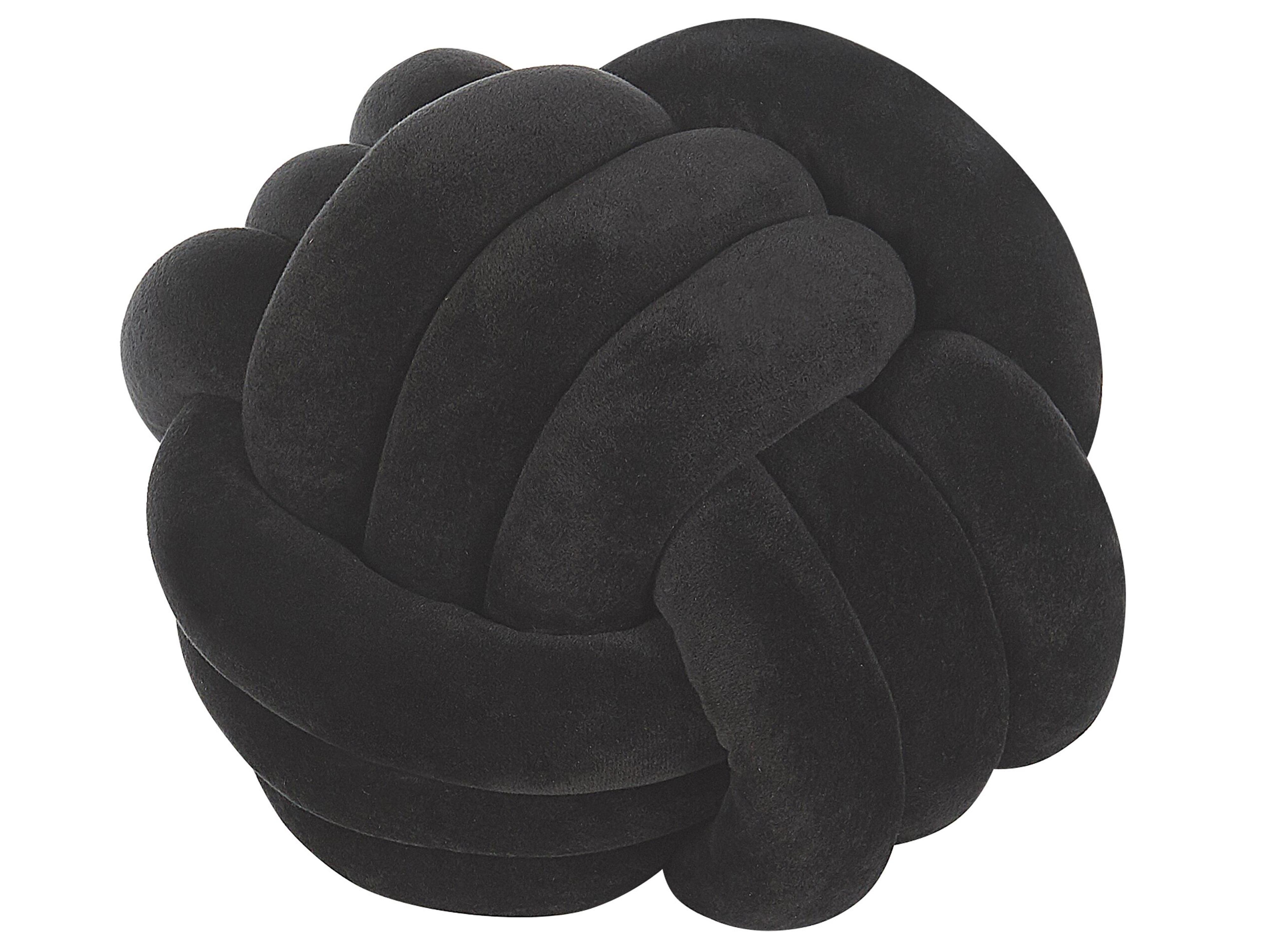 Throw Cushion MALNI Velvet 20 x 20 cm Black Solid