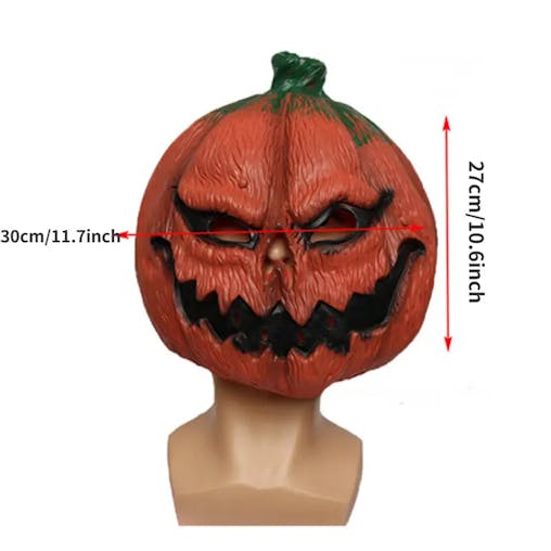 NNETM Spooktacular Pumpkin Face Head Mask for Halloween