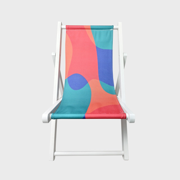 Leżak COLOR FIESTA drewniany mini biały 42x58,5x52,5 HOMLA