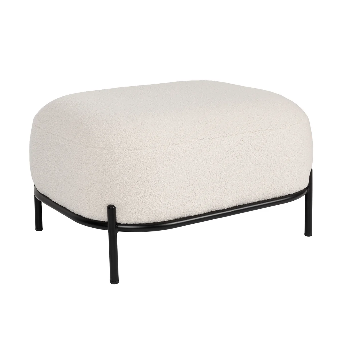 Livingstone - Hatuma Hocker, schwarz / beige