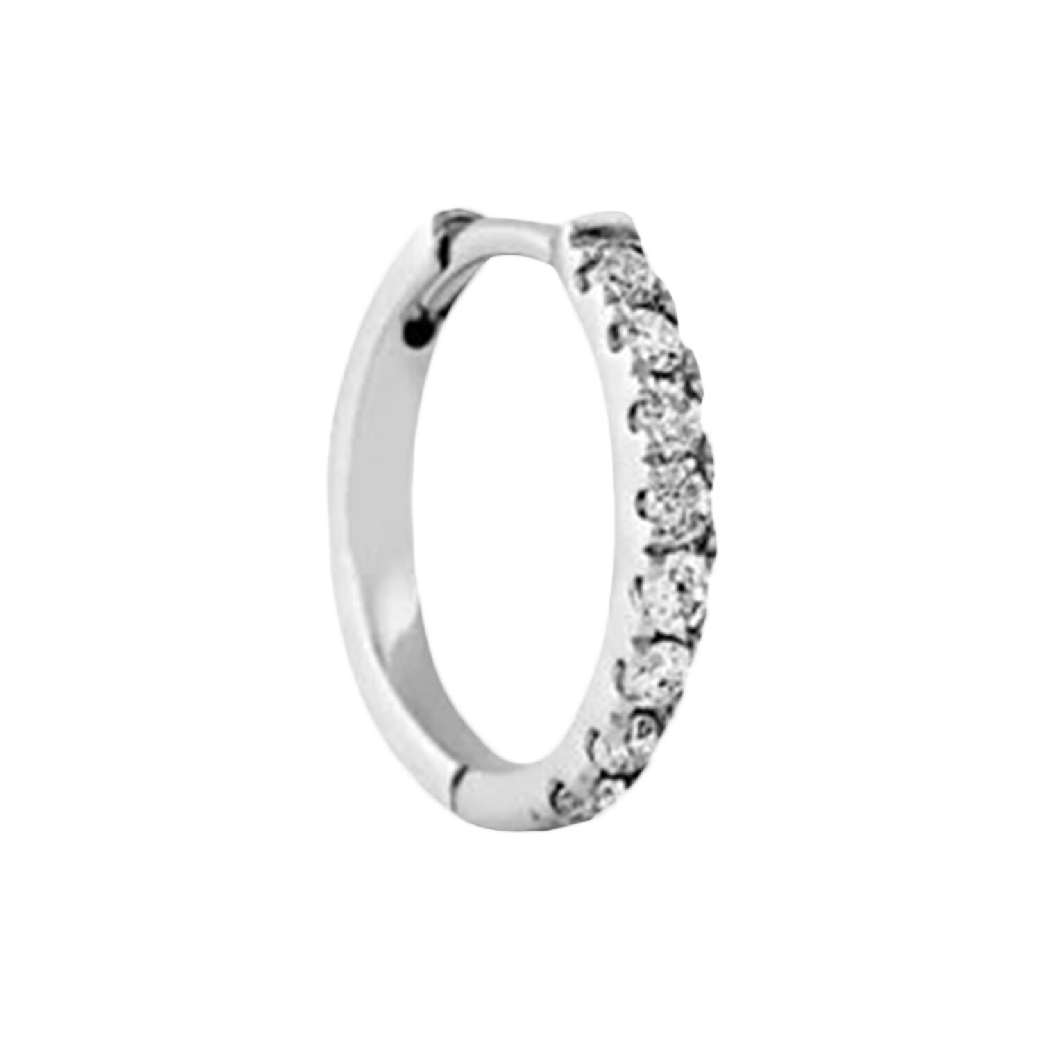 Rock Classic Grey diamant creol S, hvidguld