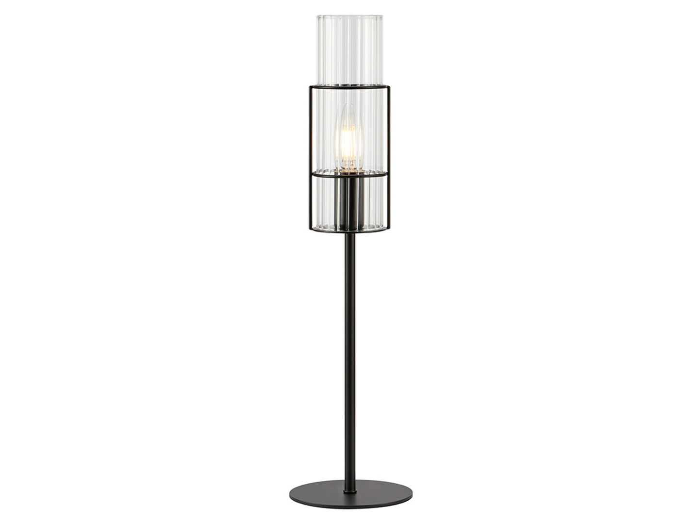 Lampa stołowa Tubo50 cm metalowa czarna