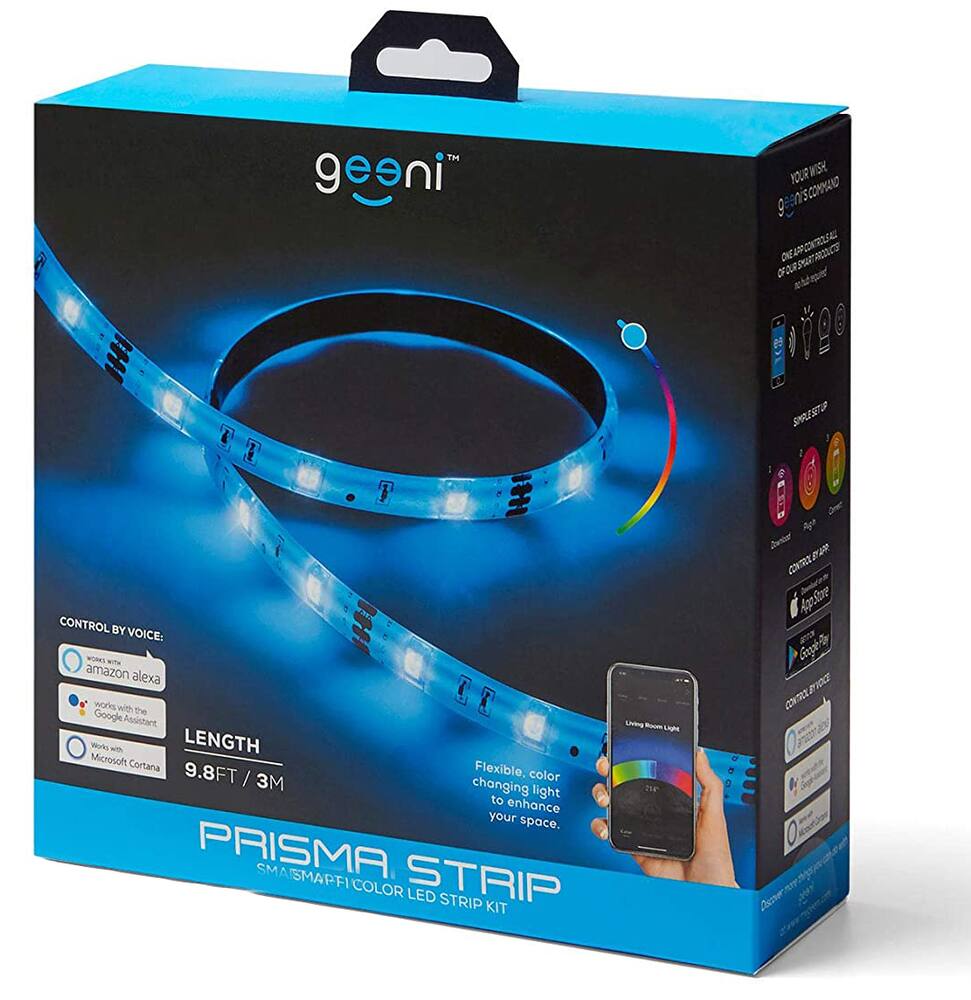 Geeni Prisma Smart Wi-Fi LED Light Strip, Colour & White, 3-m