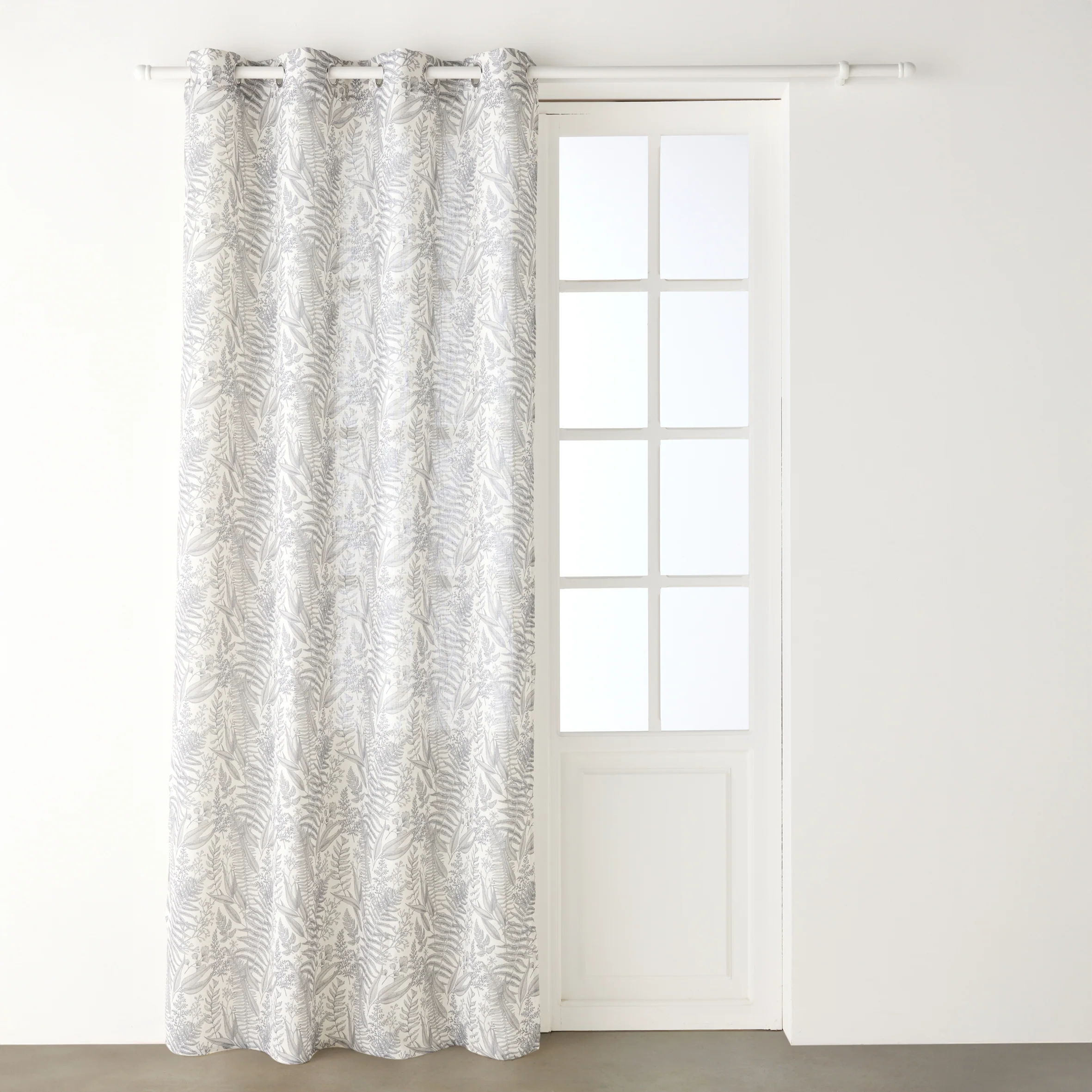 Rideau VALERIANE coloris vert de gris 140 x 240 cm
