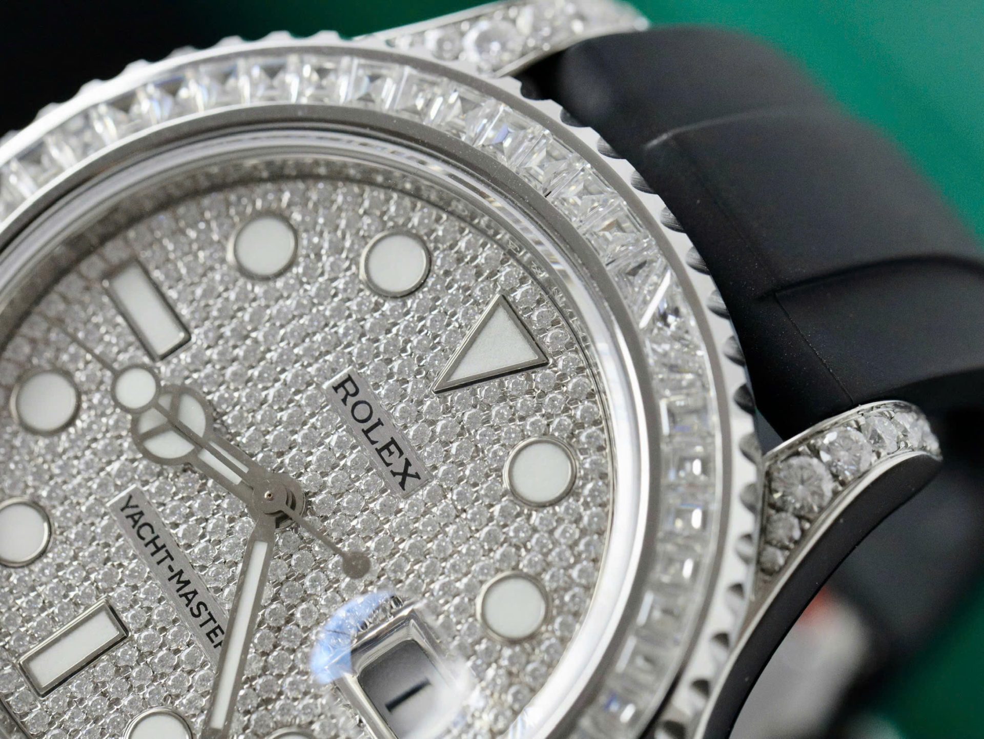 Rolex Yacht-Master 904L Steel Diamond Dial 42mm Oysterflex Super Clone