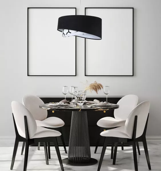 Lampa wisząca BLACK VELVET czarna/biała