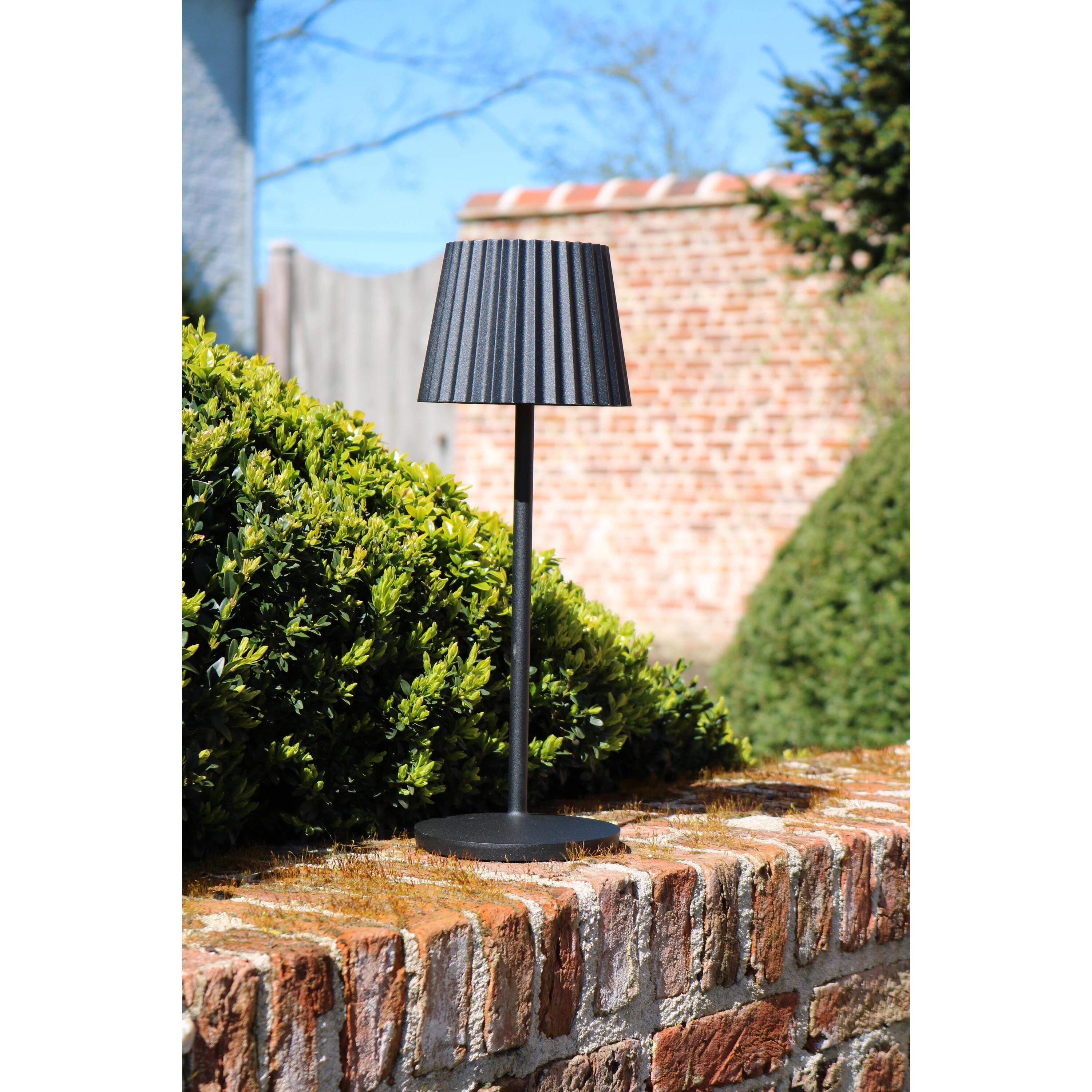 Justine tafellamp LED oplaadbaar buiten IP54 zwart