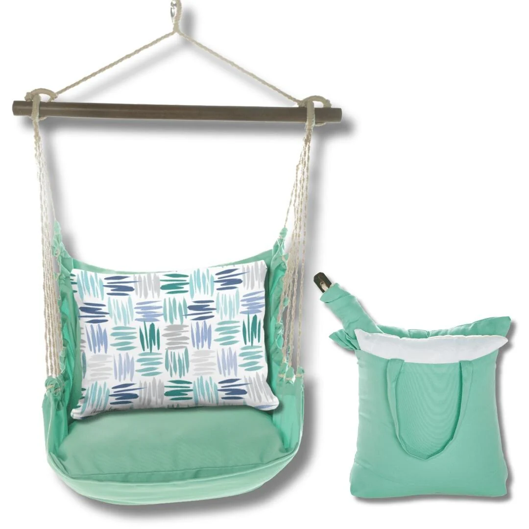 Magnolia Casual Swing Set 4 piece - Seafoam Green Solid w/ Whimsy Strokes