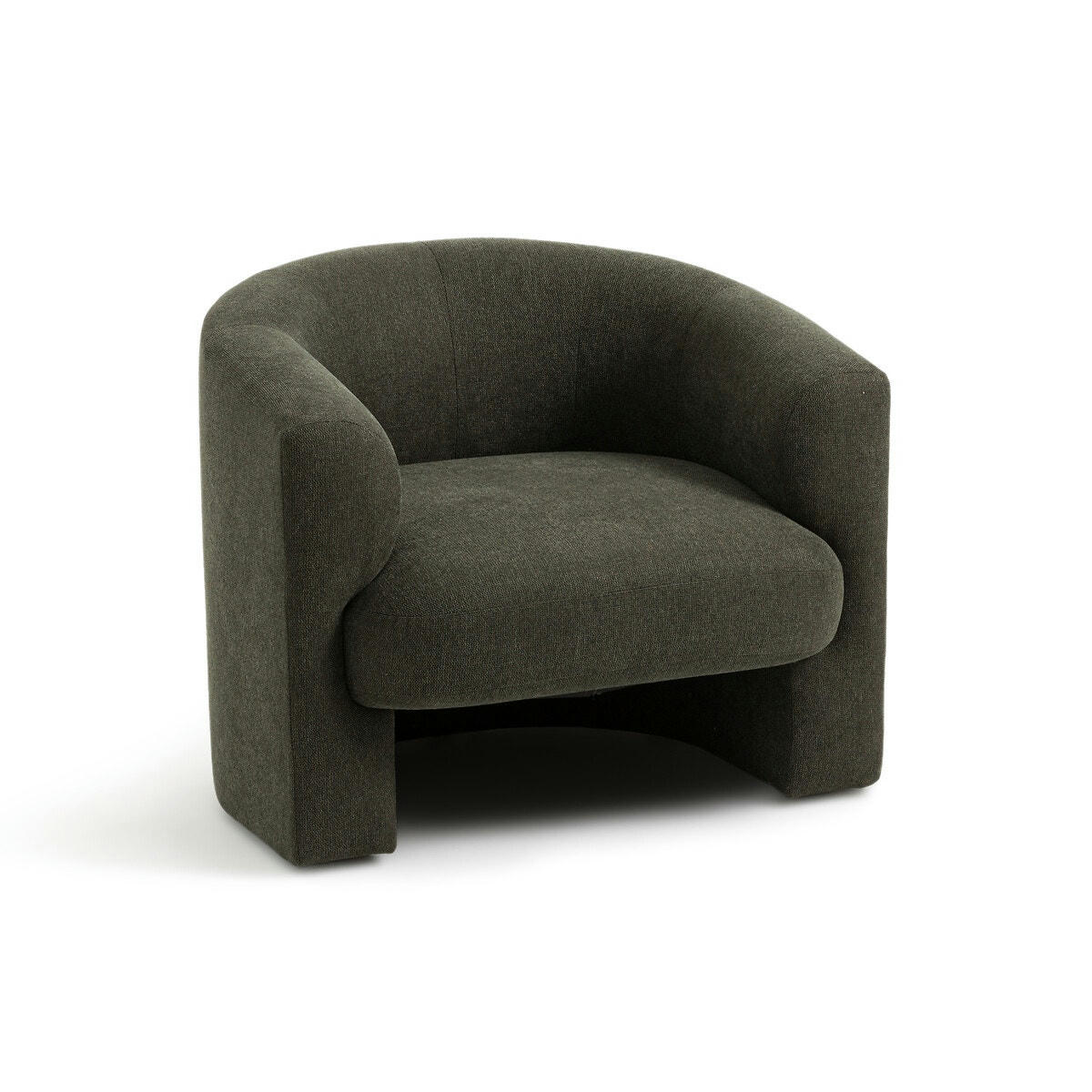 Fauteuil rétro tissu texturé, Nolami