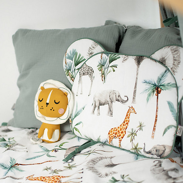Oreiller coussin plat réversible Safari