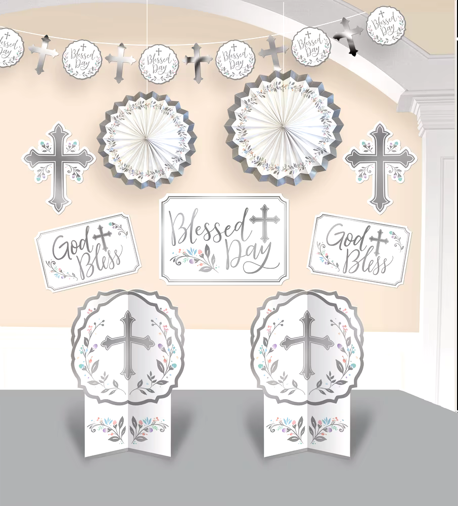 Silver Cross Holy Day Room Decorating Kit, 10-pc