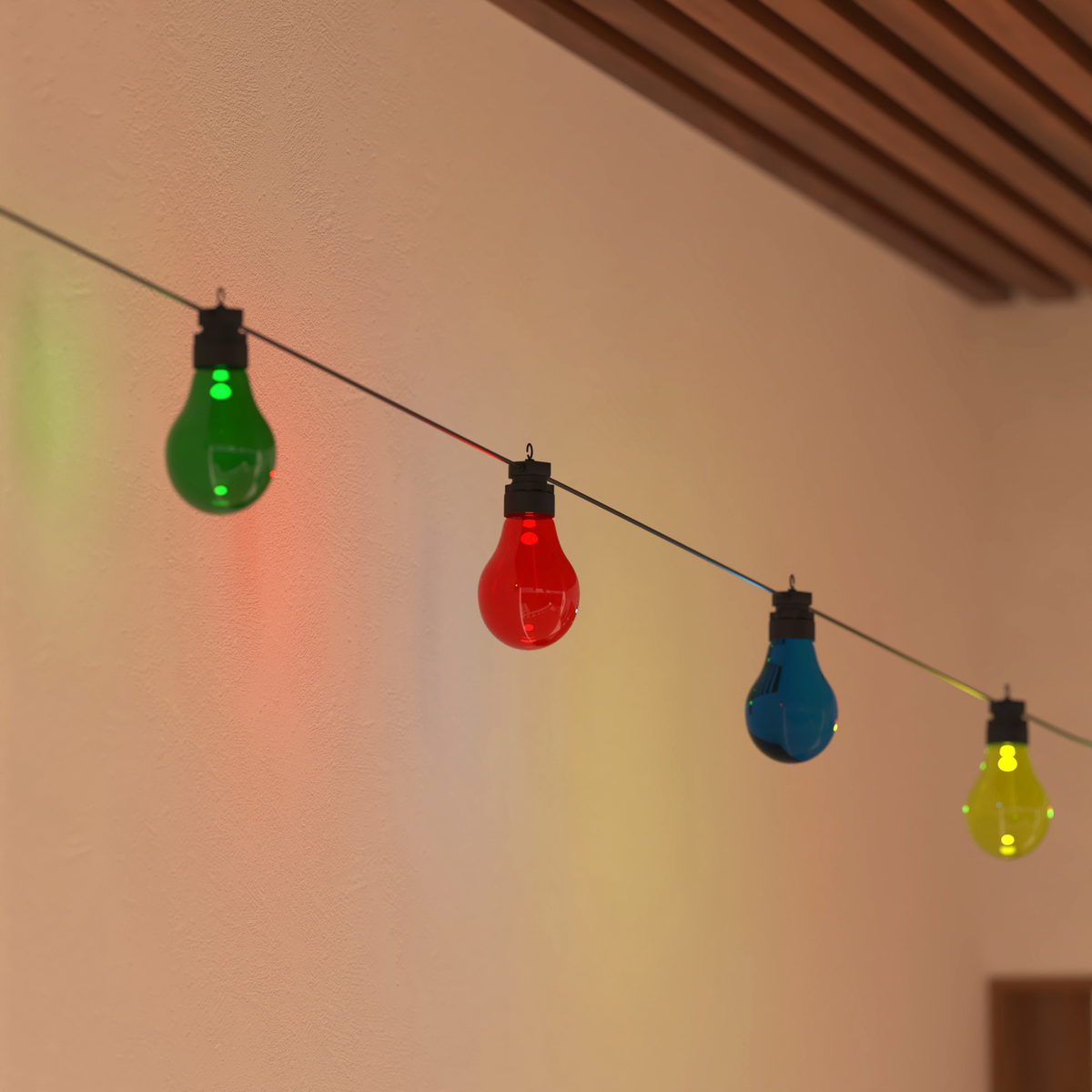 Outdoor LED garland Multicoloured, L.500 cm