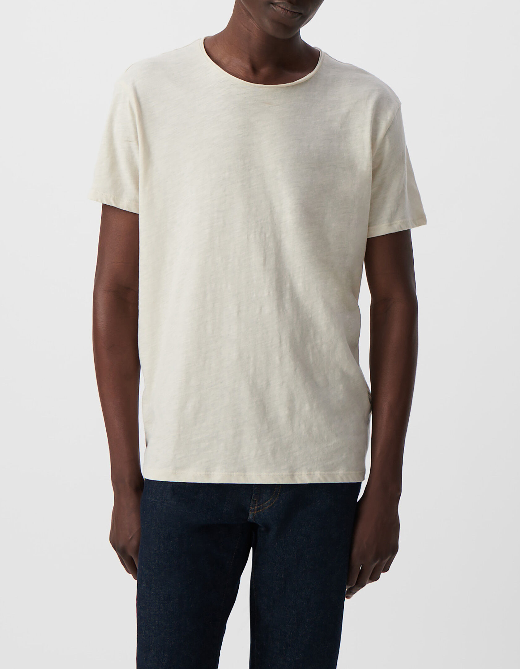 T-shirt L'Essentiel stuck coton bio col rond Homme