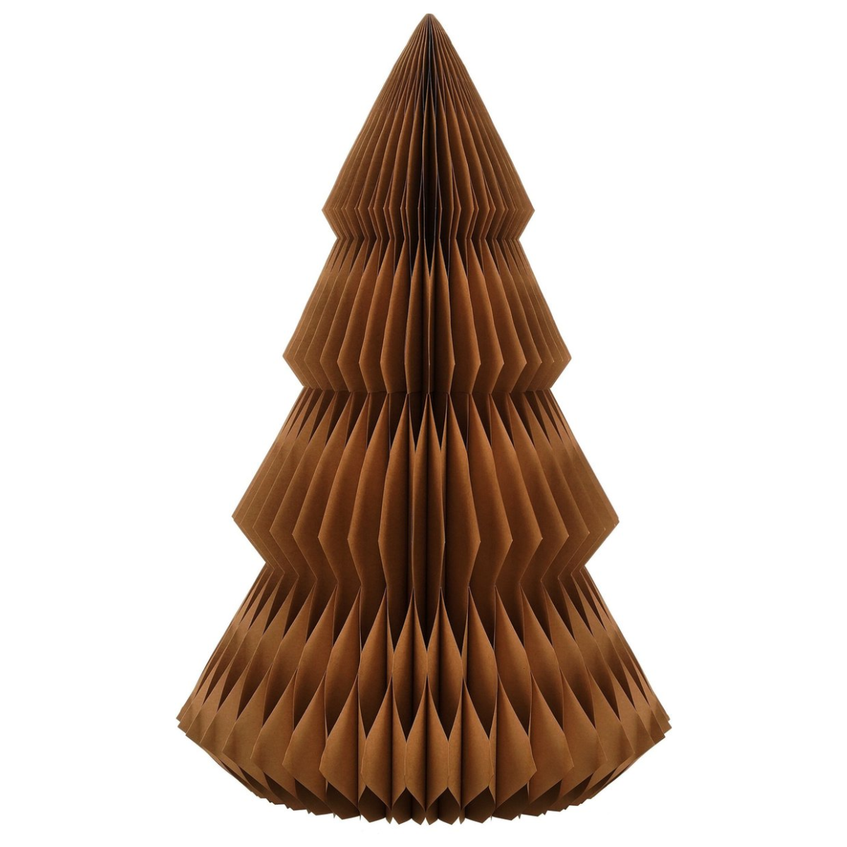 Mica Decorations Papieren Kerstboom - Opvouwbare Kunstkerstboom - H152 x Ø104 cm - Kerst Decoratie - FSC Mix - Bruin
