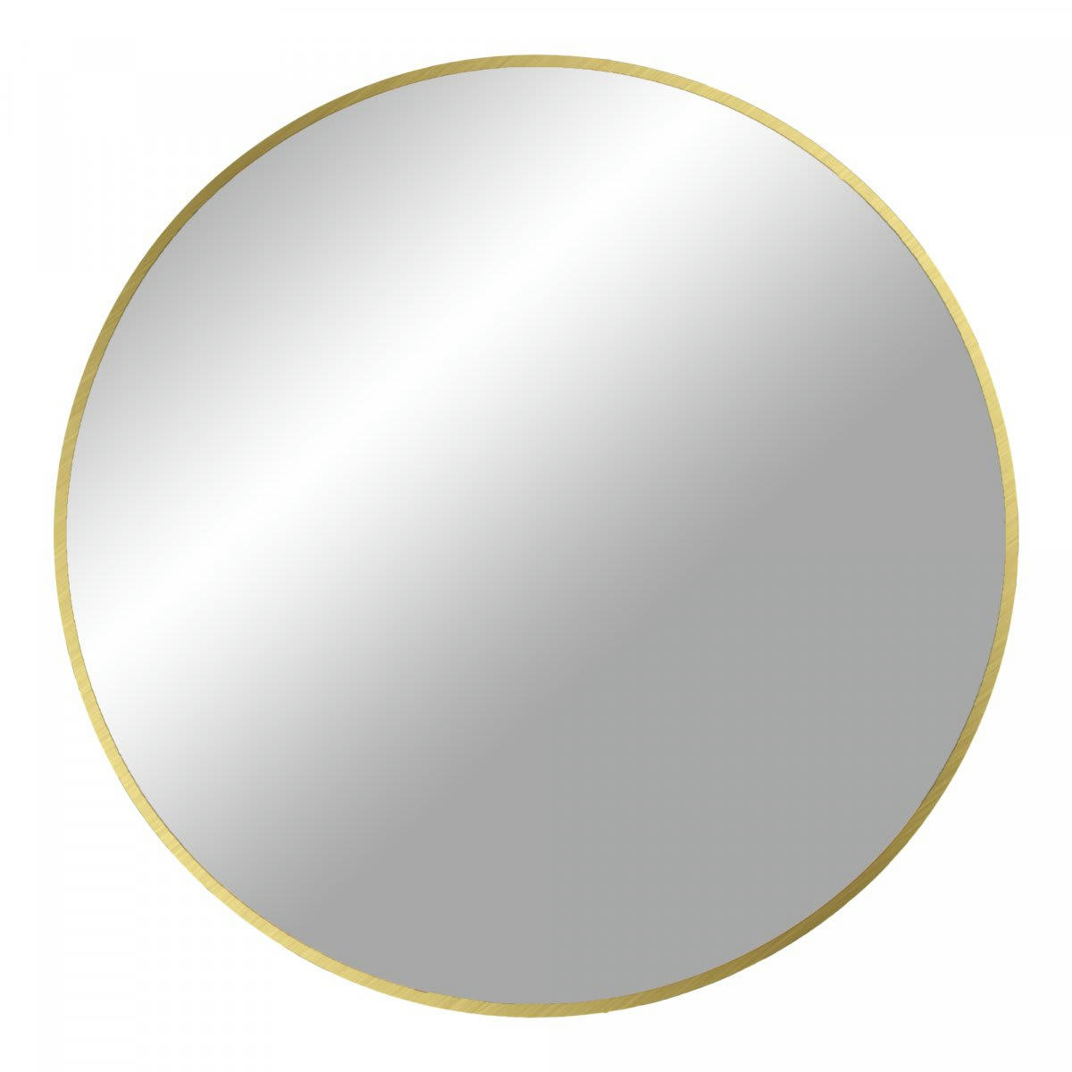 MALTA - Miroir rond 80cm contour métal bronze