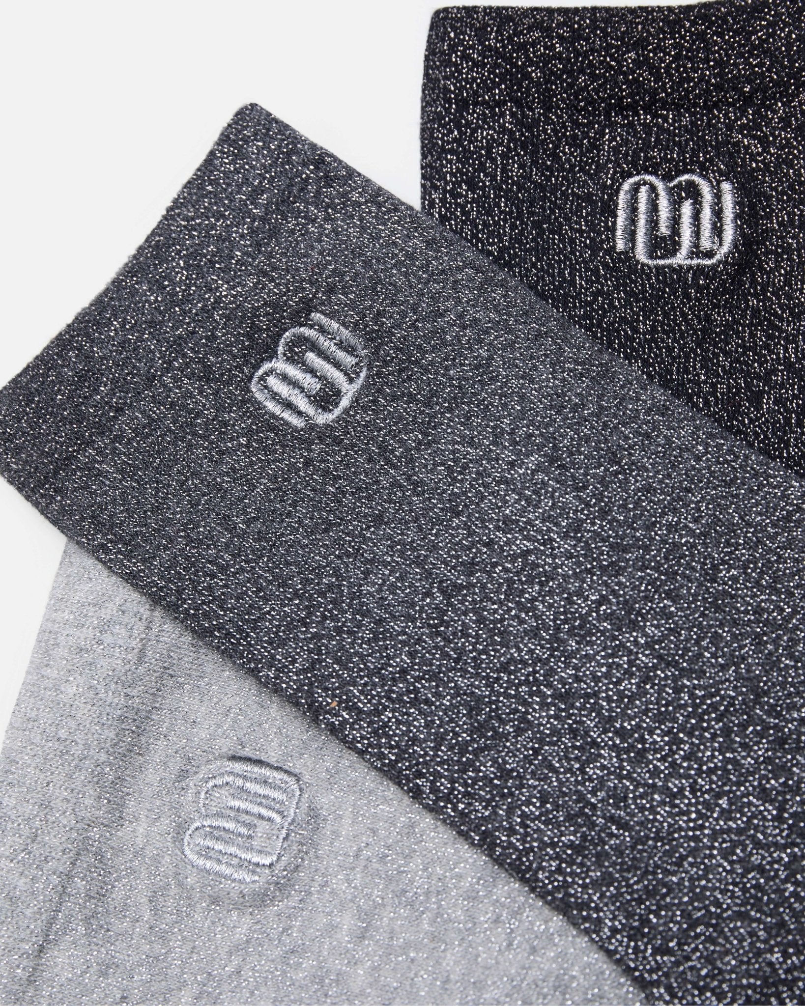 CHAUSSETTES DIMI NOIR GRIS ARGENT