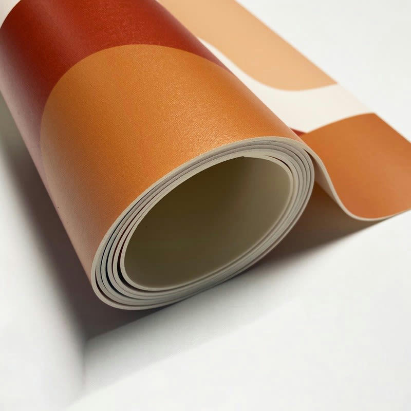 DUNE - Tapis Vinyle Large l120xH200cm Beige Abstrait