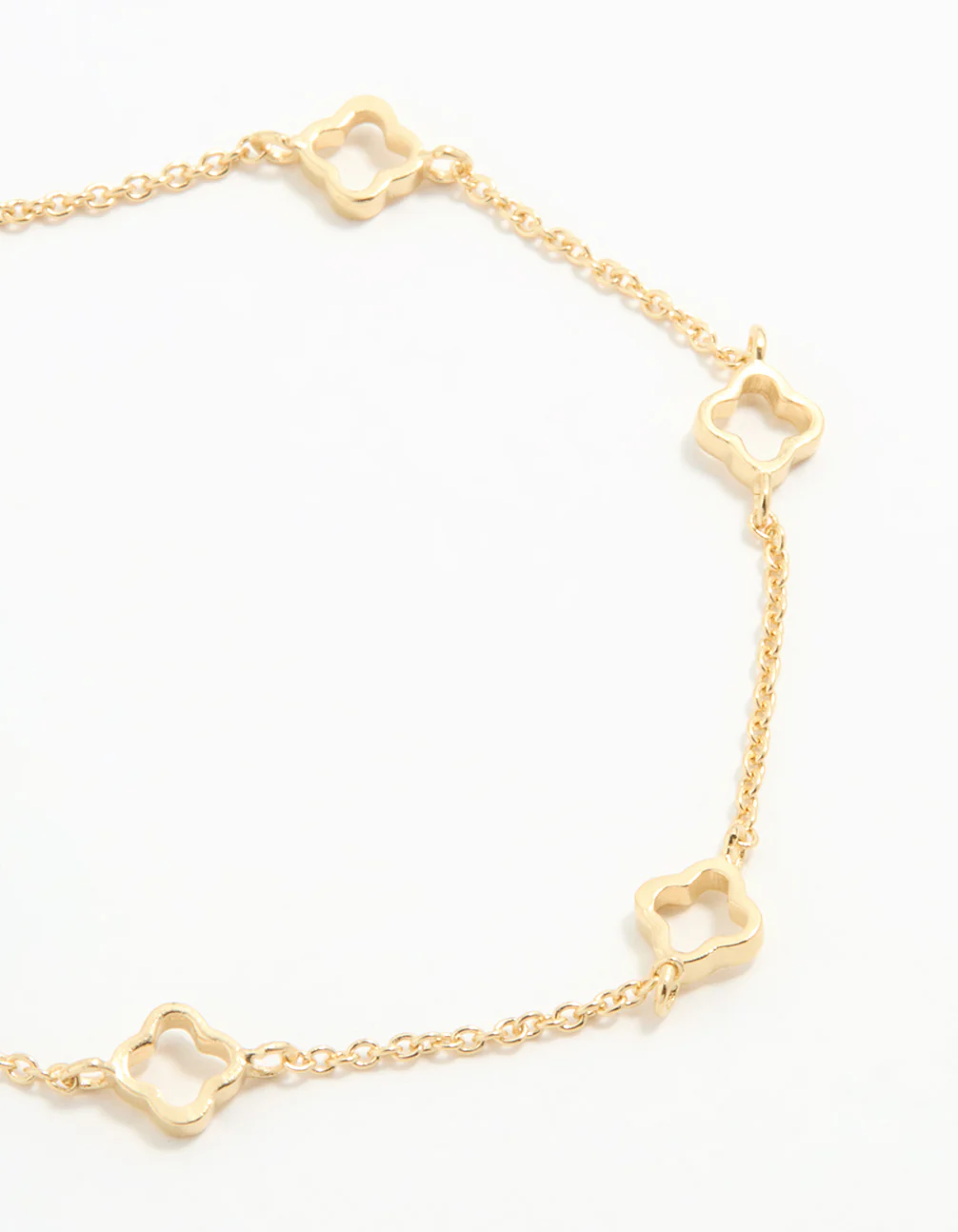 Gold Plated Sterling Silver Flower Statement Bracelet