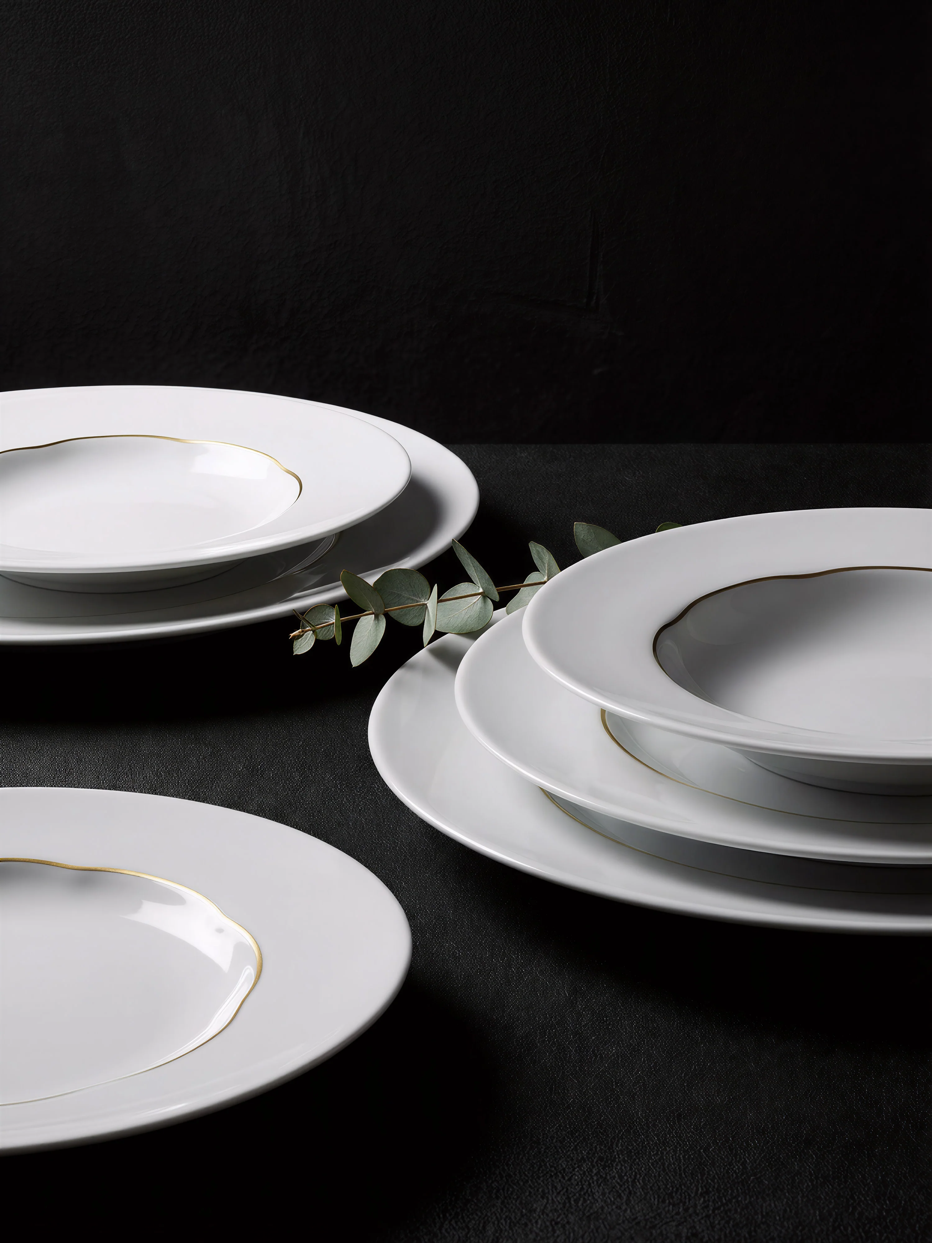 Porzellan-Geschirr-Set Sonetto, 2 Personen, 6er-Set
