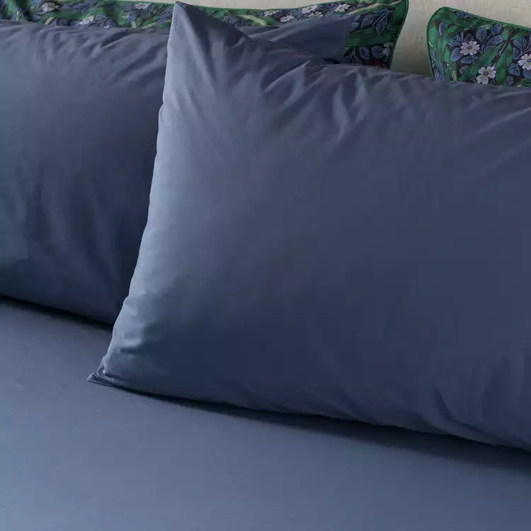 Habitat x Morris & Co. Cotton Pillowcase Pair - Indigo