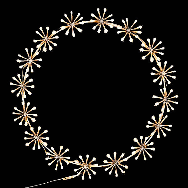 Décoration d'extérieur couronne d50cm 160 led blanc chaud à transfo - feeric lights &christmas
