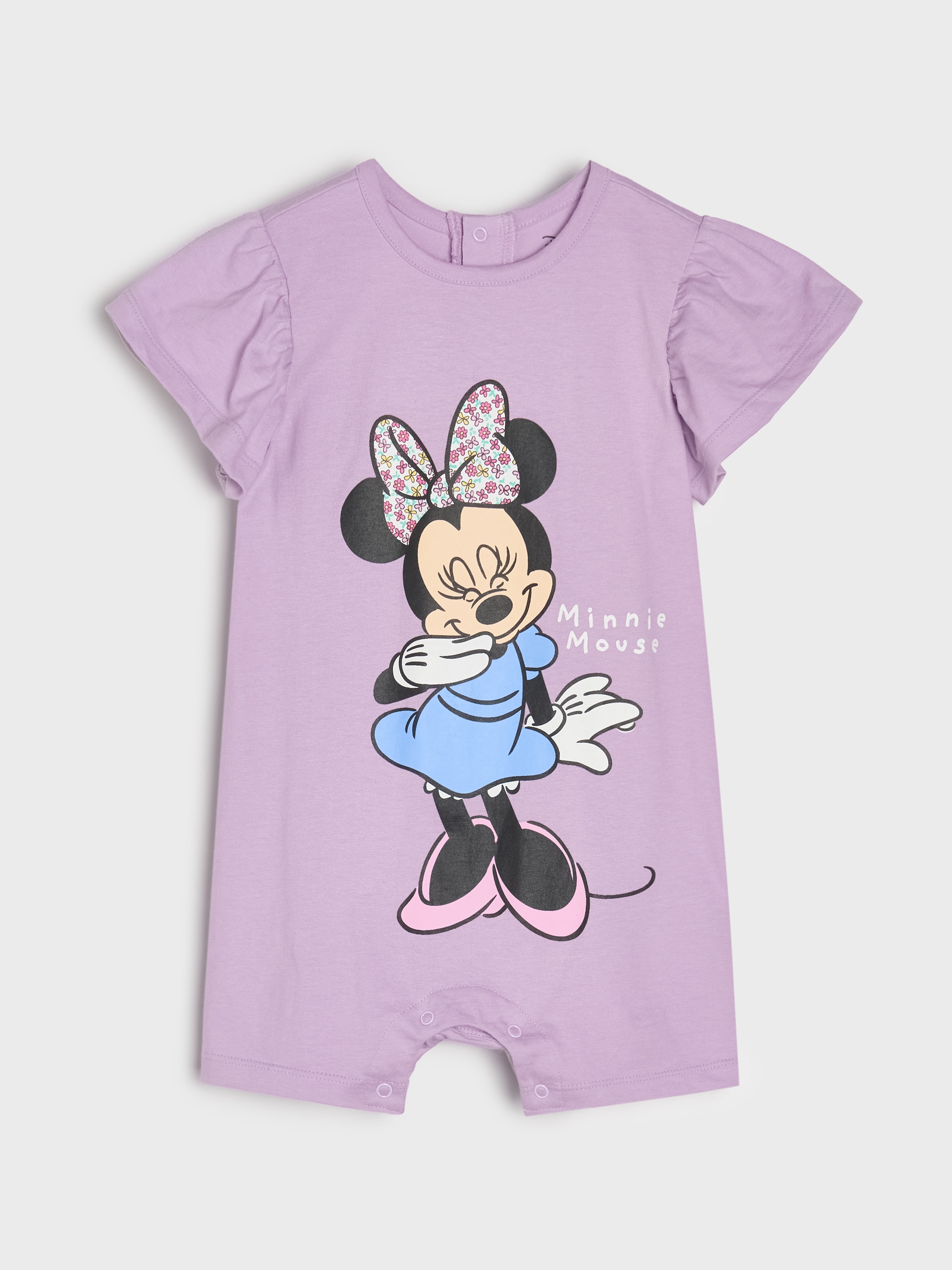 Bawełniany rampers z nadrukiem Minnie Mouse