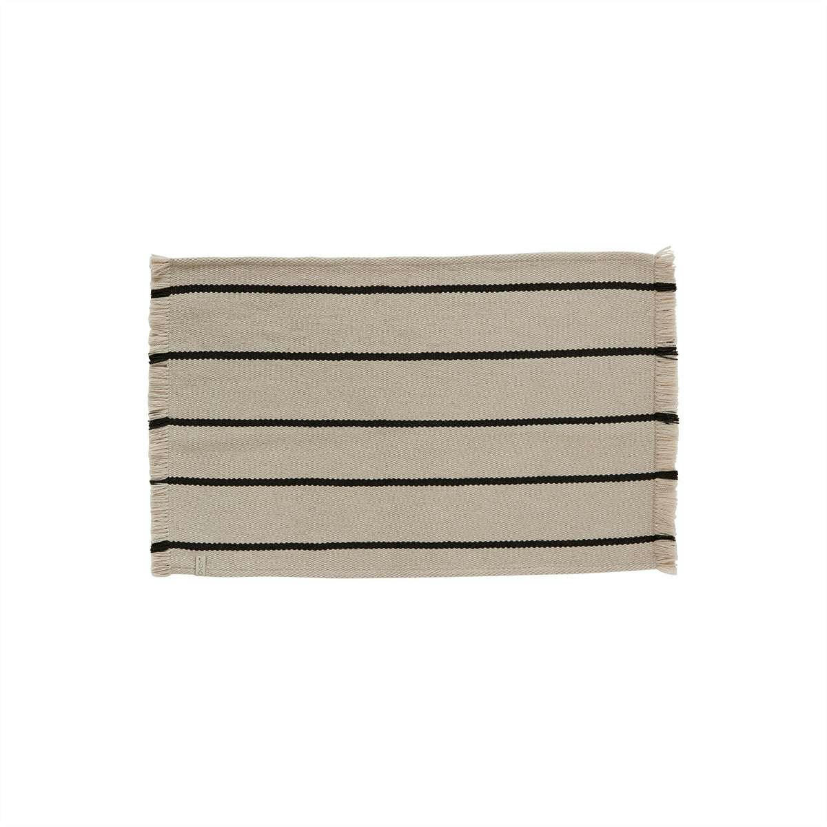 LINA - Tapis de bain marron en polyester recyclé 100x60cm