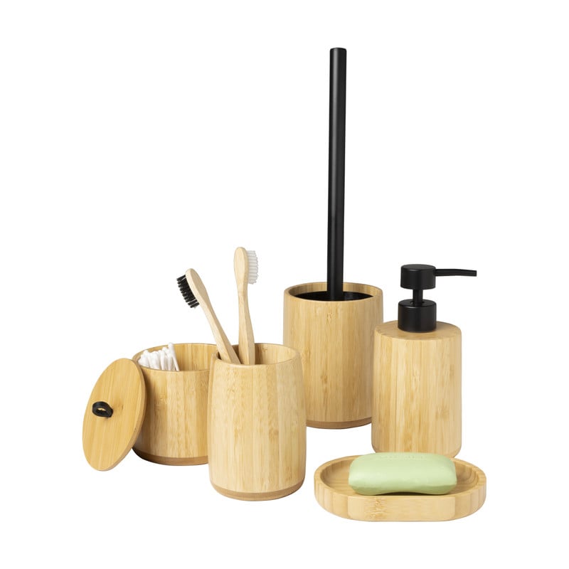 Toiletborstel bamboe - naturel - &Oslash;10.5x12 cm