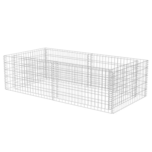 NNEVL Gabion Planter Galvanised Steel 180x90x50 cm