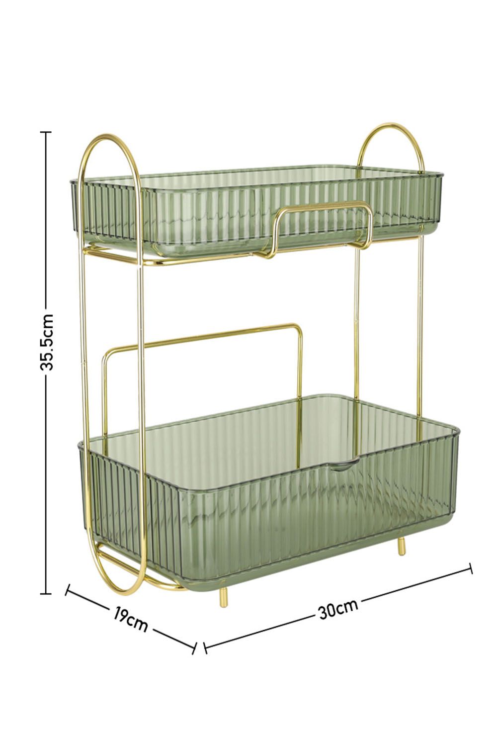 SHEONLY Makeup Organizer Rack 2 Tier Bathroom Countertop Shelves Gift Set