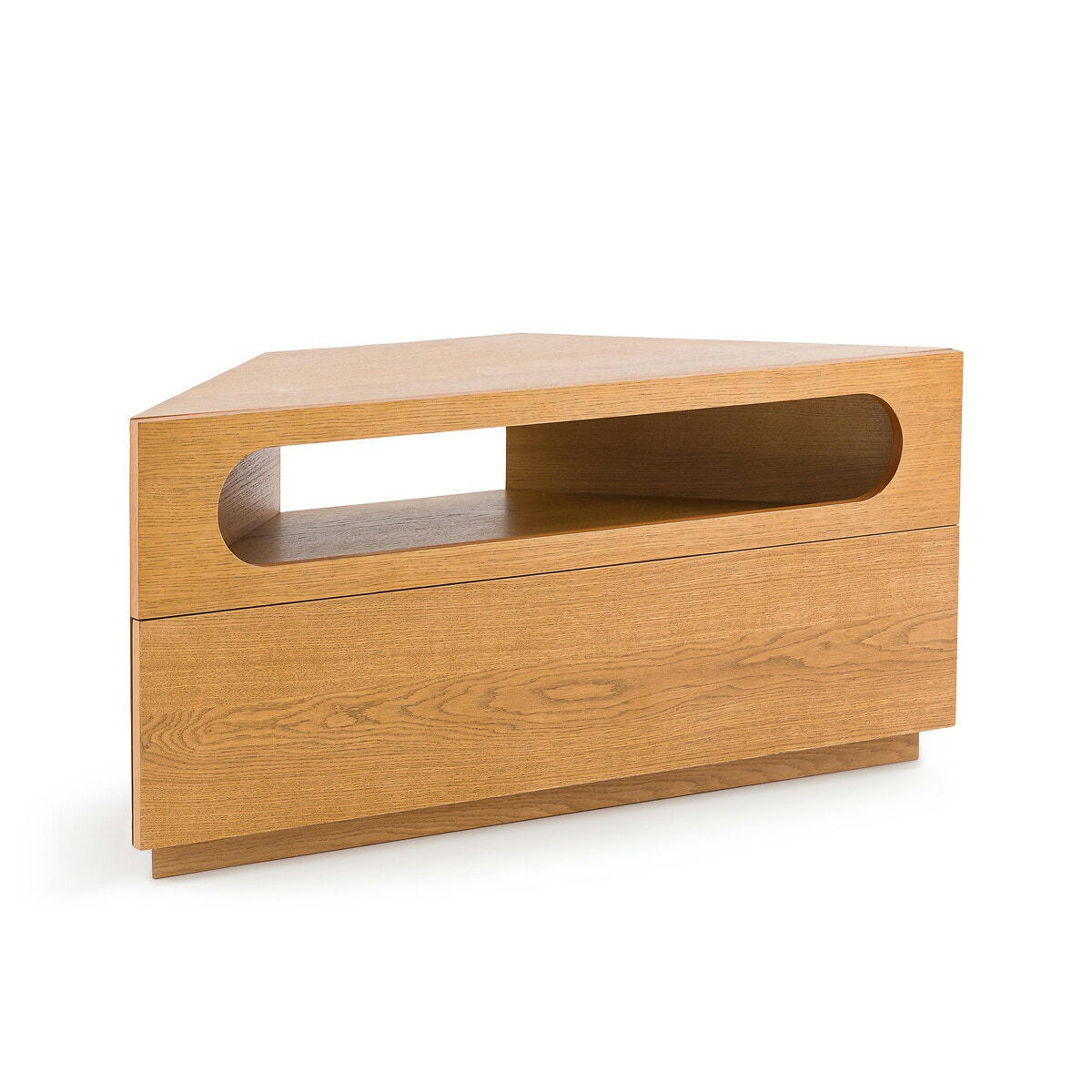 Meuble TV d'angle plaqué chêne, Vonti