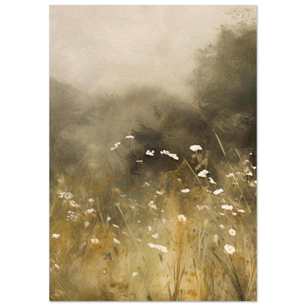 Artfulprints Poster Abstract - Floral essence  - 70x100 cm - Groen