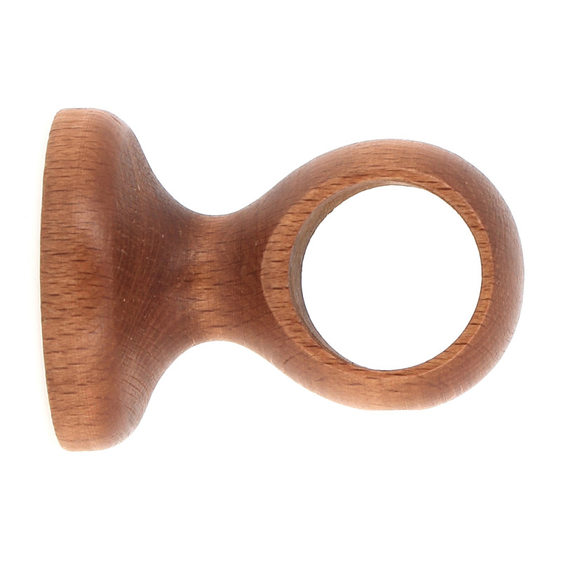 Support de tringle à oeil en bois merisier Ø 28 mm x 5 cm MOBOIS