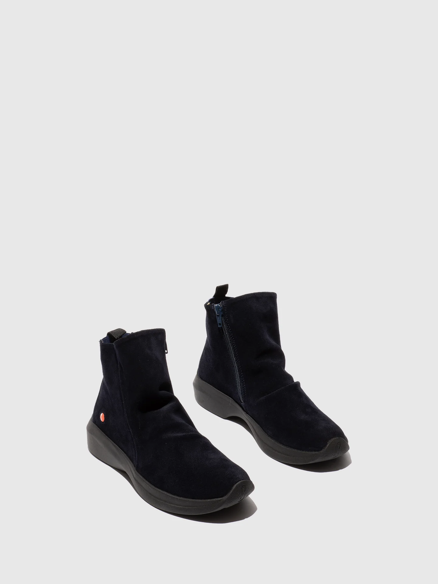 Botins com Fecho em Azul Marinho