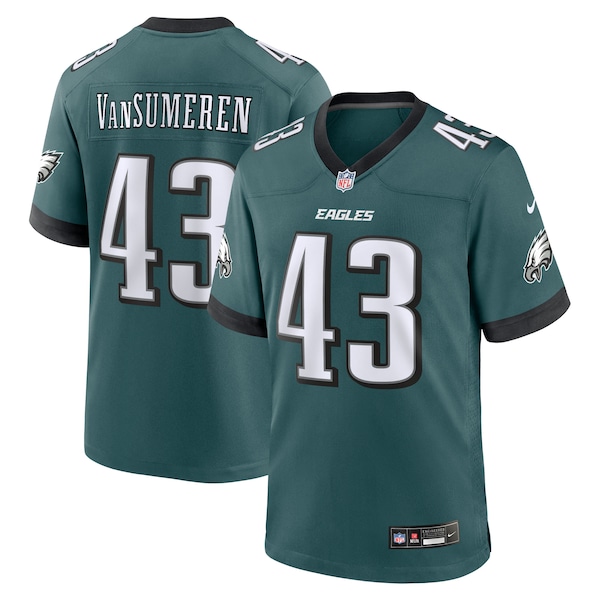 Ben VanSumeren Philadelphia Eagles Nike Team Game Jersey - Midnight Green