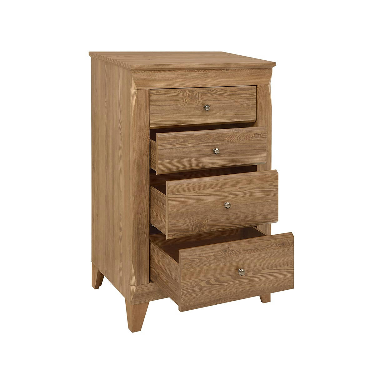 - Chiffonnier 4 tiroirs panneaux agglomérés naturel