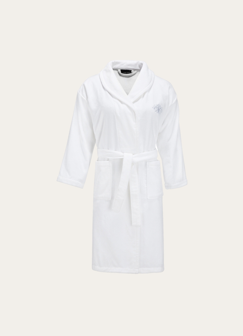 PEIGNOIR DE BAIN BRODÉ EN ÉPONGE 400GR BLANC