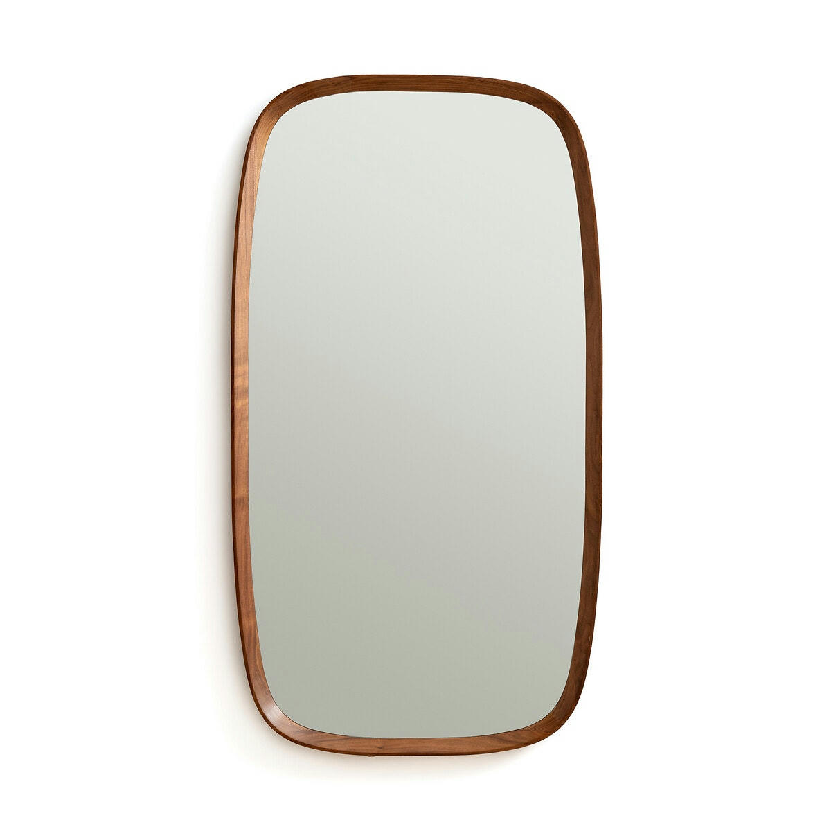 Miroir rectangulaire noyer massif, H110cm, Orion