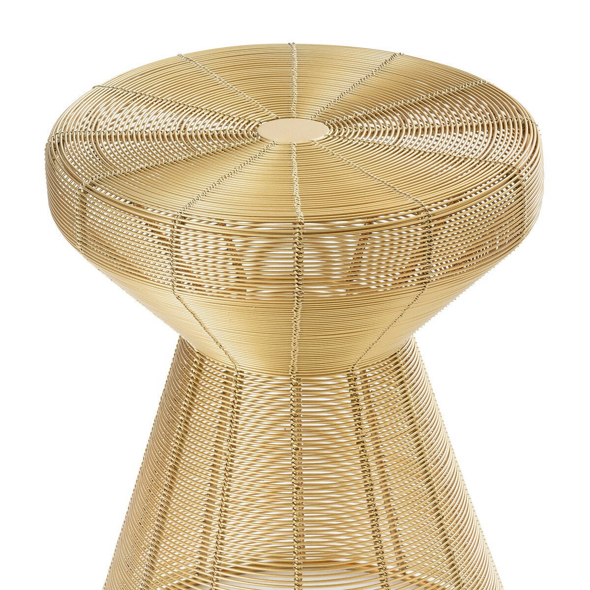 Bout de canapé tabouret doré Bangor