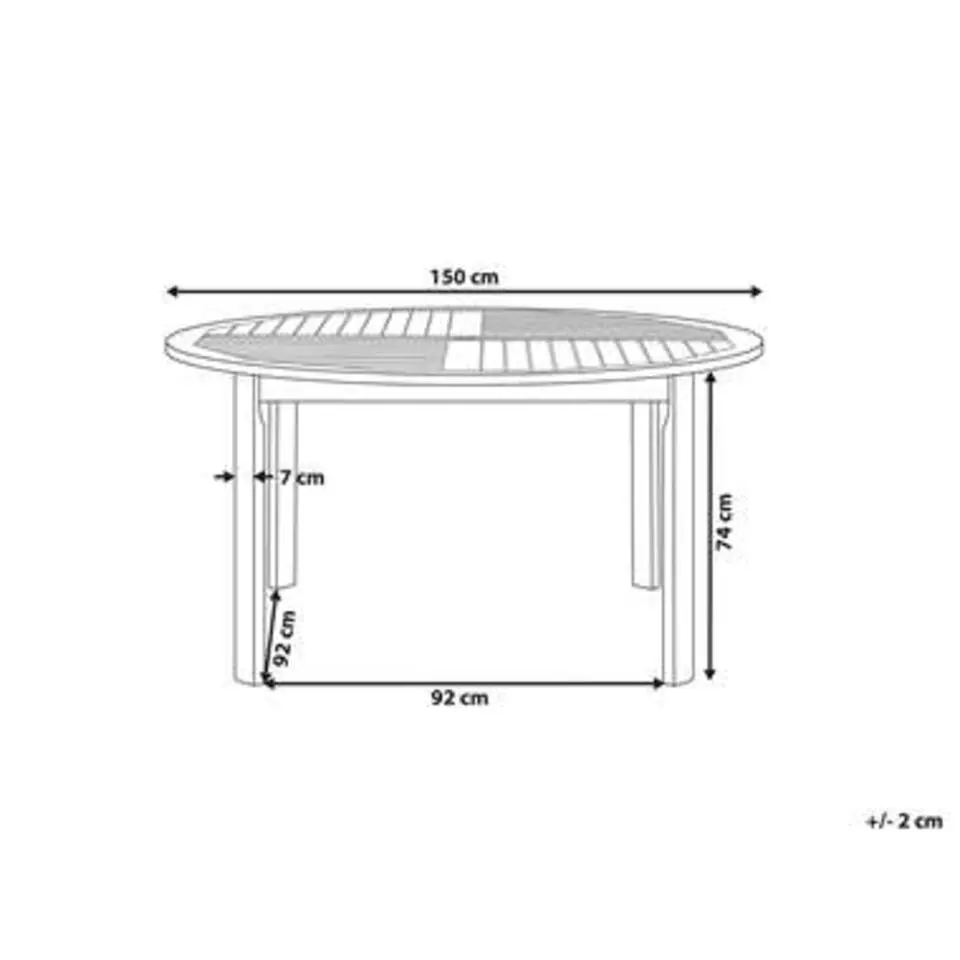 TOLVE - Tuintafel - Lichte houtkleur - 150 x 150 cm - Acaciahout