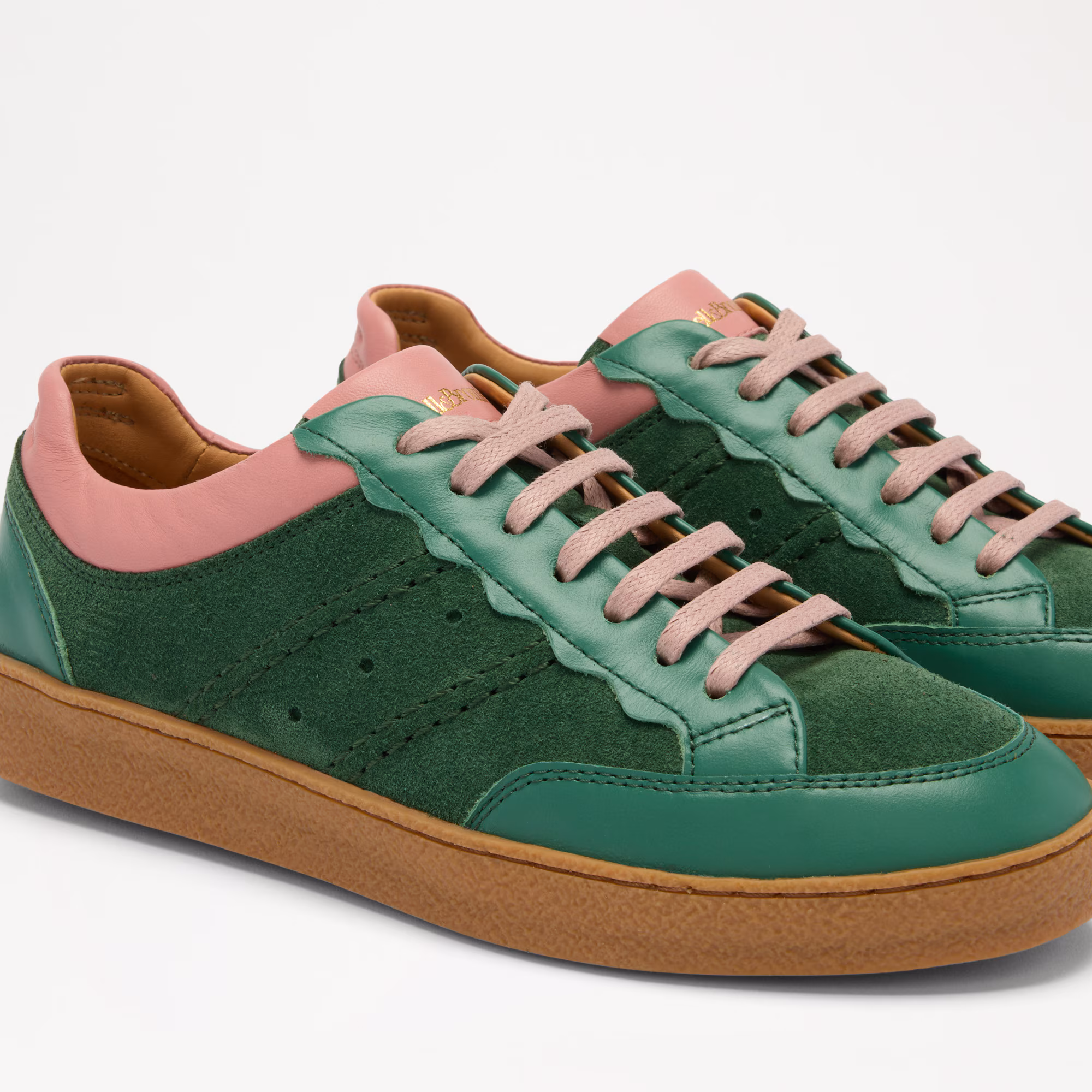 Roller<br>Scalloped Lace Up Trainer