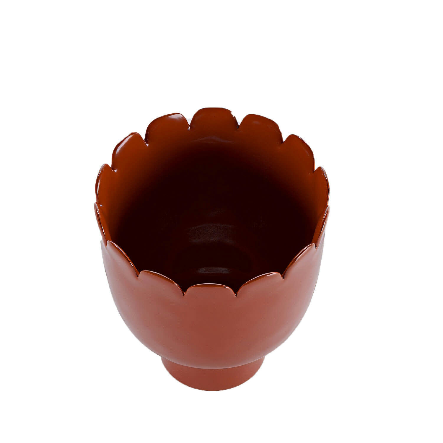 MARCEAU - Vase forme tulipe en céramique rouge