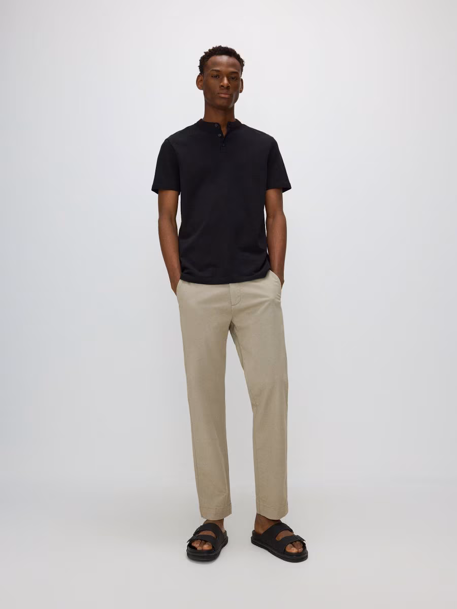 Stand-Up Collar Polo Shirt